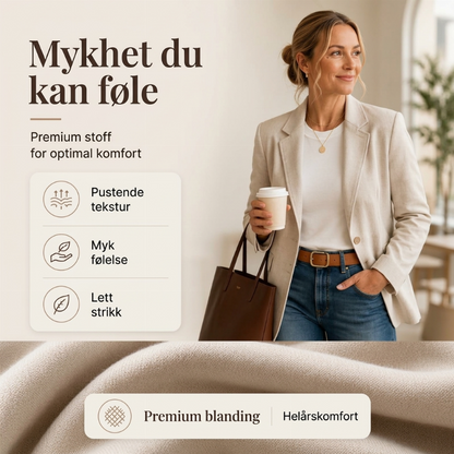 Klassisk enkelt-knapps dressjakke for kvinner