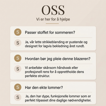 Klassisk enkelt-knapps dressjakke for kvinner