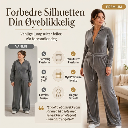Chic midjekort velvet-dress for kvinner
