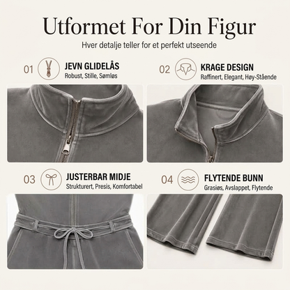 Chic midjekort velvet-dress for kvinner