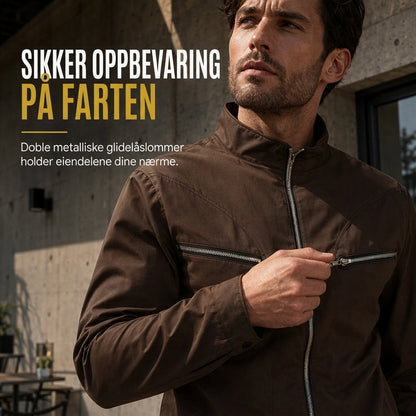 Herre jakke, casual bomberjakke med stående krage
