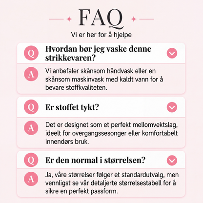 Strikket kardigan med hette og 3/4 ermer for kvinner
