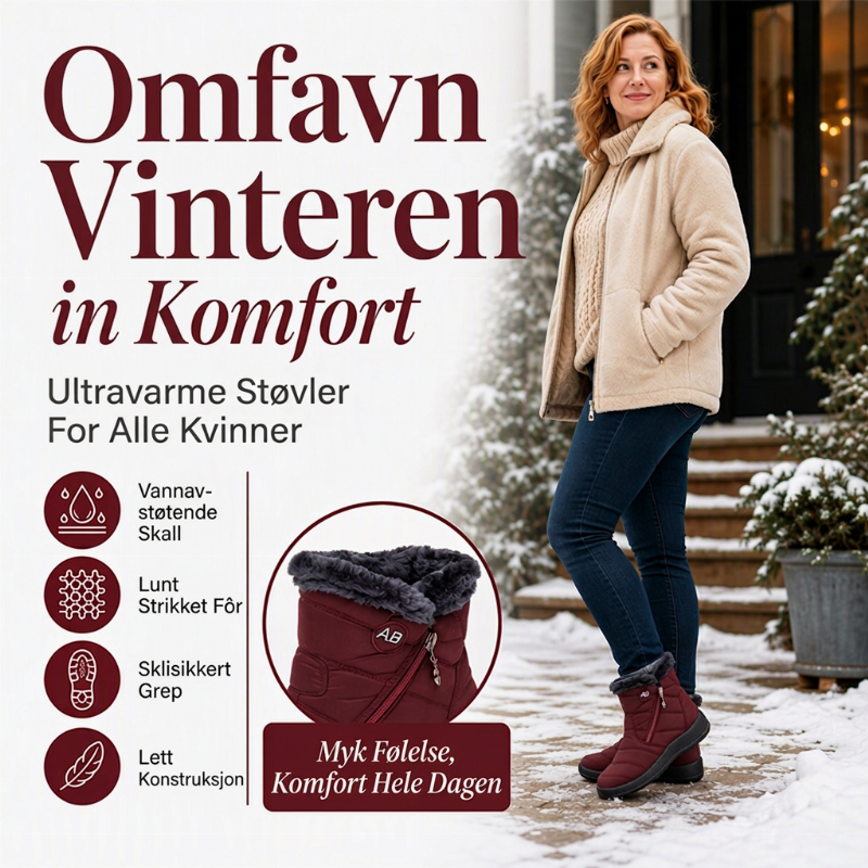 Vinterstøvler for kvinner med pelsfôr
