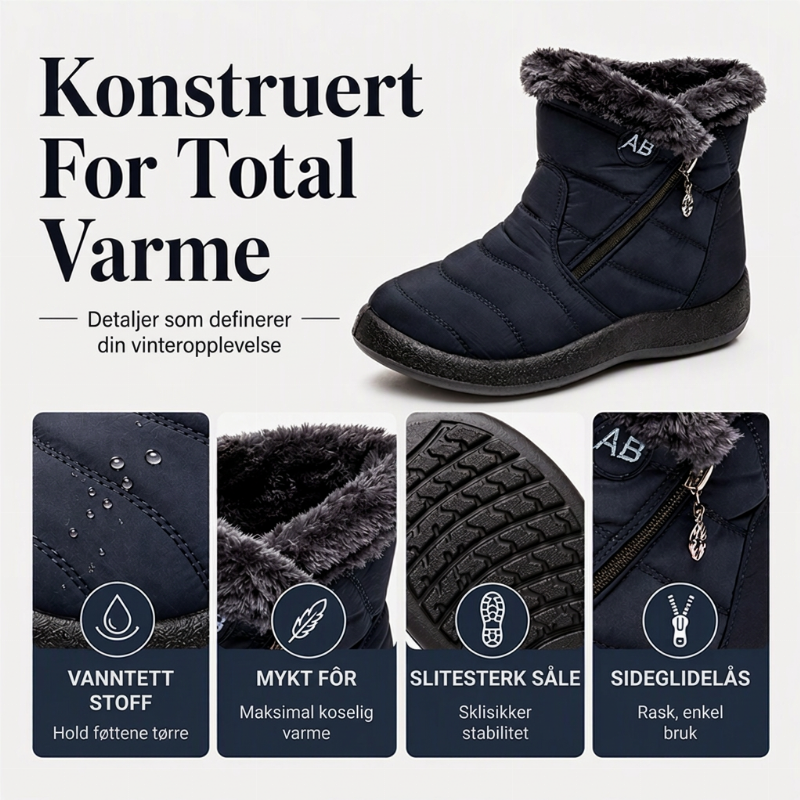 Vinterstøvler for kvinner med pelsfôr