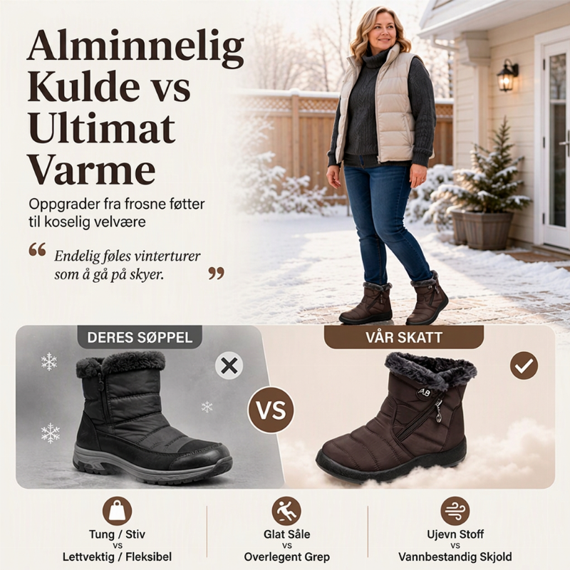 Vinterstøvler for kvinner med pelsfôr