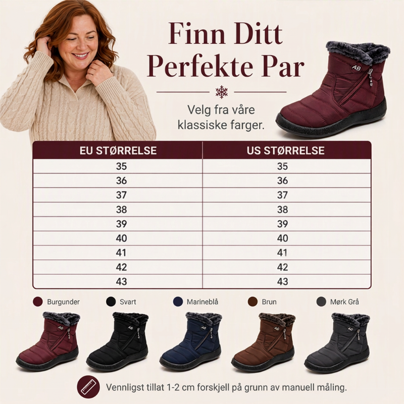 Vinterstøvler for kvinner med pelsfôr