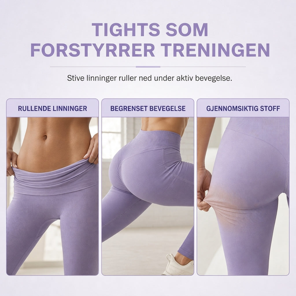Høytalje sømløse ribbede yogabukser, treningsleggings for sport og trening