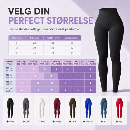 Høytalje sømløse ribbede yogabukser, treningsleggings for sport og trening