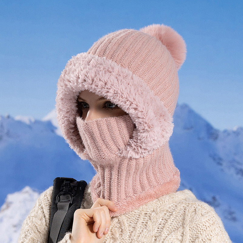❄️ 50% RABATT | 3-i-1 strikket vinterbalaklava – lue, ansiktsmaske & halsvarmer