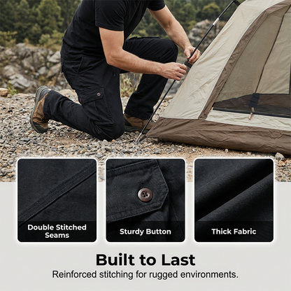 👖 50% RABATT NU! 🛠️ Taktiska cargo-byxor i bomull – många fickor, förstärkta sömmar & justerbar midja 👖🪖