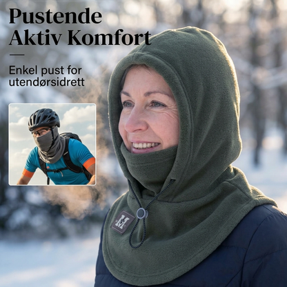 Termisk balaklava-ansiktsmaske med snøring