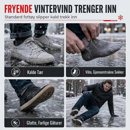 Vinterhøye snestøvler for kvinner, vanntette sklisikre utendørs høye støvler med tykt pelskant og såle