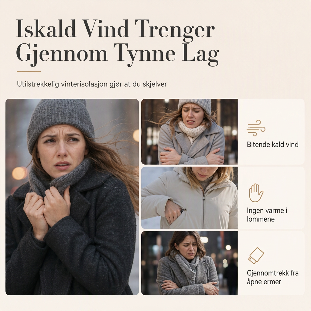 Dameslimfittet, lang vinterjakke med hette 🧥