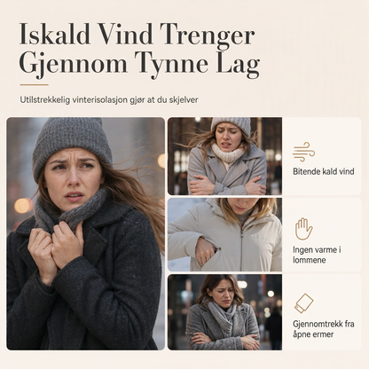Dameslimfittet, lang vinterjakke med hette 🧥