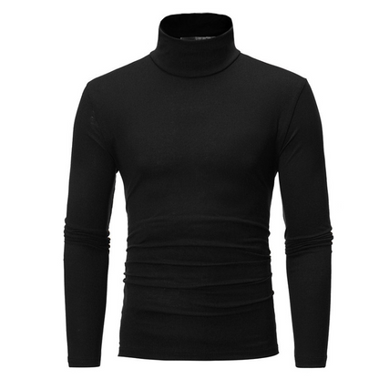 Menns tettsittende genser med falsk turtleneck