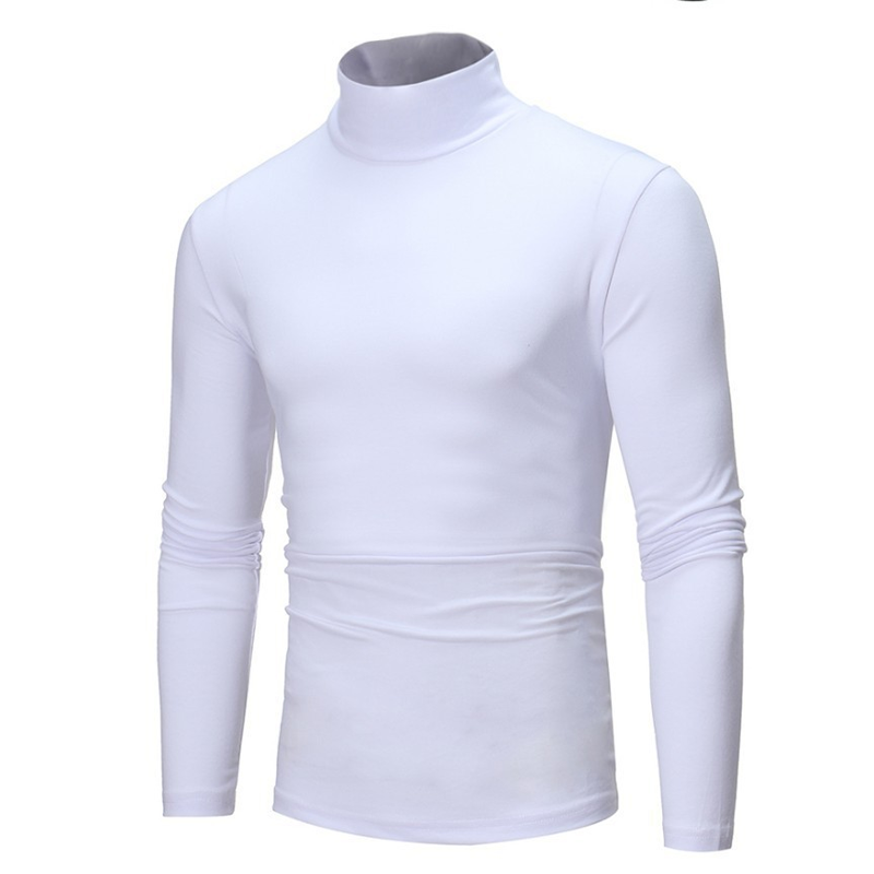 Menns tettsittende genser med falsk turtleneck