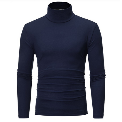 Menns tettsittende genser med falsk turtleneck