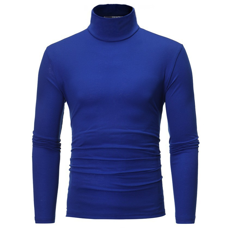 Menns tettsittende genser med falsk turtleneck