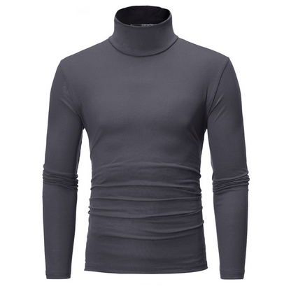 Menns tettsittende genser med falsk turtleneck