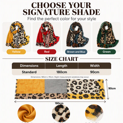 🧣 Allsidig og lett sjal med leopardmønster