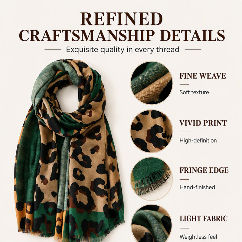 🧣 Allsidig og lett sjal med leopardmønster