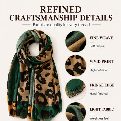 🧣 Allsidig og lett sjal med leopardmønster