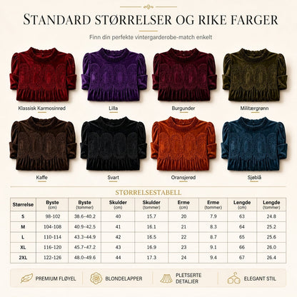 Dame-bluse med korte ermer og volangkrage, ensfarget