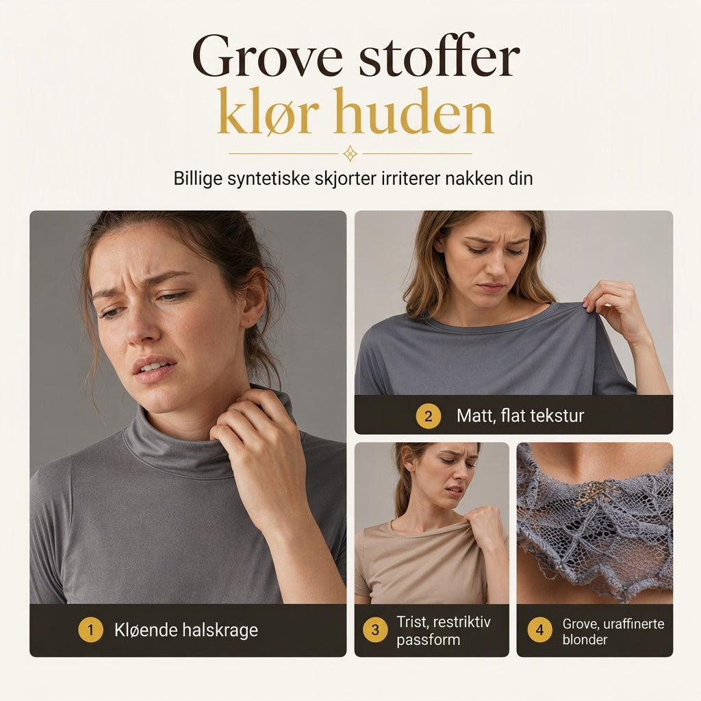 Dame-bluse med korte ermer og volangkrage, ensfarget