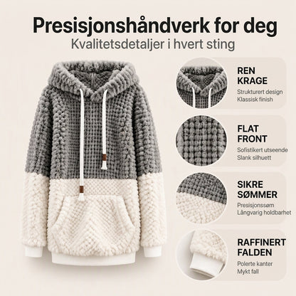 Varmt og koselig hettegenser for kvinner til vinterbruk
