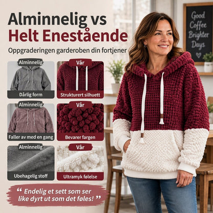 Varmt og koselig hettegenser for kvinner til vinterbruk