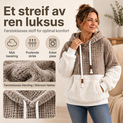 Varmt og koselig hettegenser for kvinner til vinterbruk