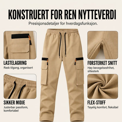 Herre Casual Cargo-bukser med flere lommer