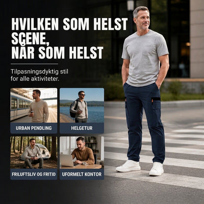 Herre Casual Cargo-bukser med flere lommer