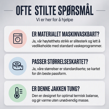 Herre uformell hettejakke med varmefôr