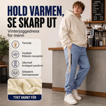 Vindtette termiebukser for herrer med elastiske mansjetter – Varm og funksjonell vinterbukse ✨❄️