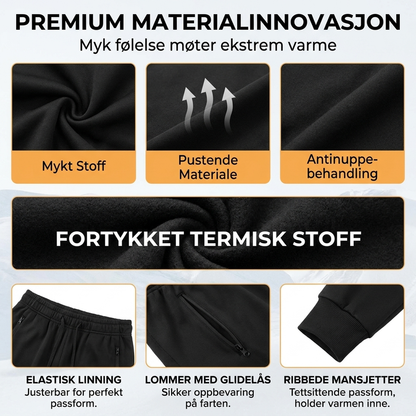Vindtette termiebukser for herrer med elastiske mansjetter – Varm og funksjonell vinterbukse ✨❄️