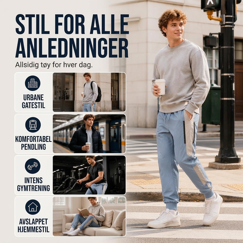Vindtette termiebukser for herrer med elastiske mansjetter – Varm og funksjonell vinterbukse ✨❄️