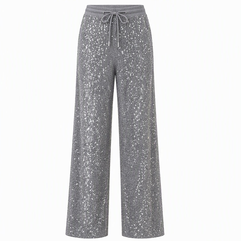 Dames Glitrende Sequins Bredbuksje