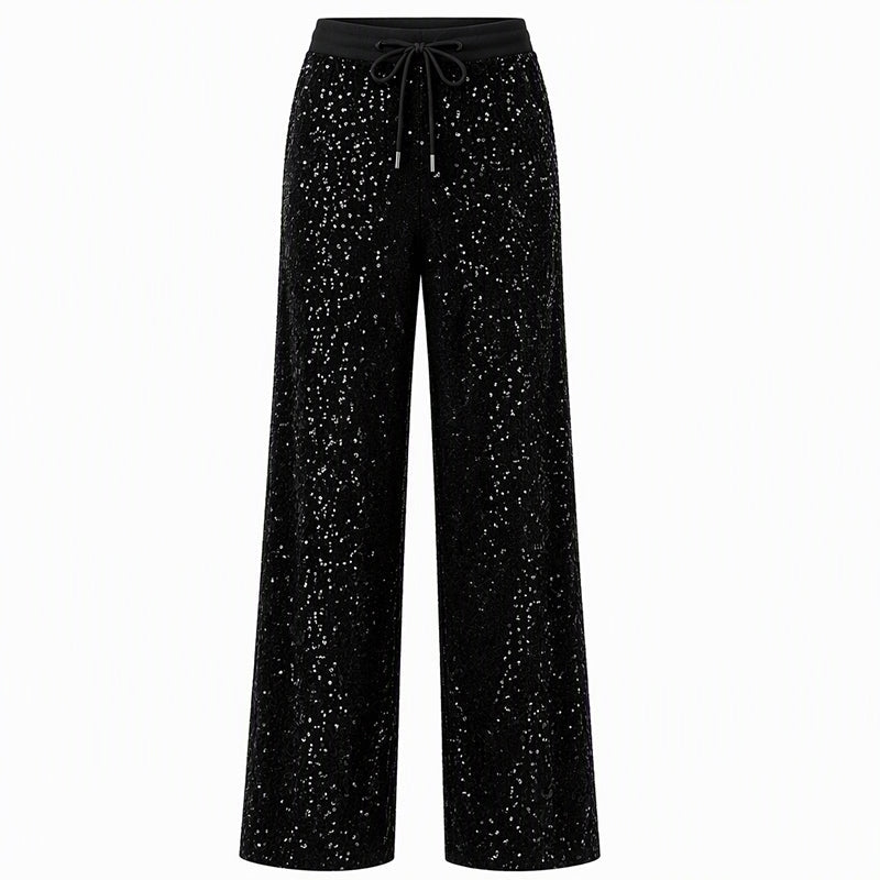 Dames Glitrende Sequins Bredbuksje