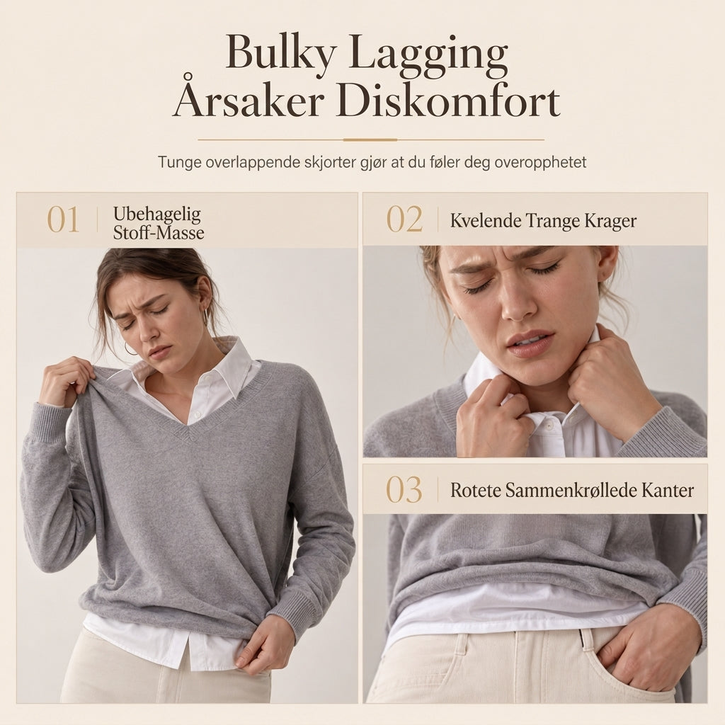 Tilfeldig Mock To-delers V-hals Strikket Genser med Knappdetaljer