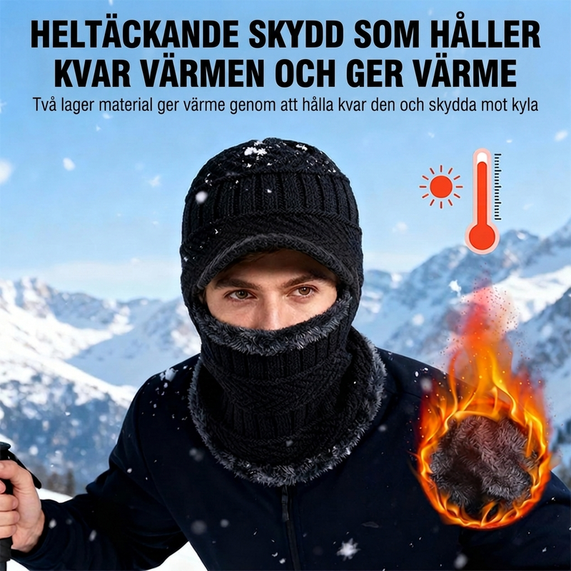 ✨ 3-i-1 vinterhuv, ansiktsmask och halsduk