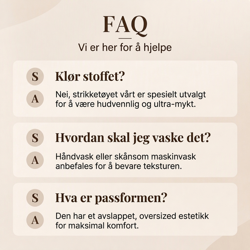 Løs genser i strikk med mockneck for kvinner