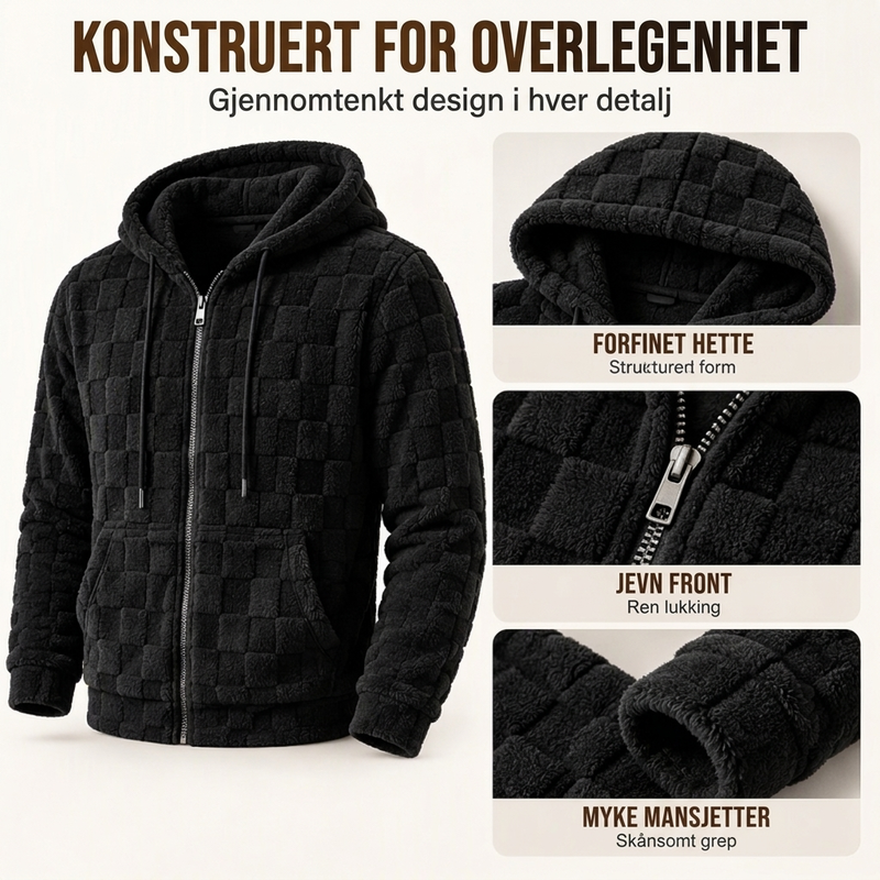 Vinterjakke for menn - Lue og hette