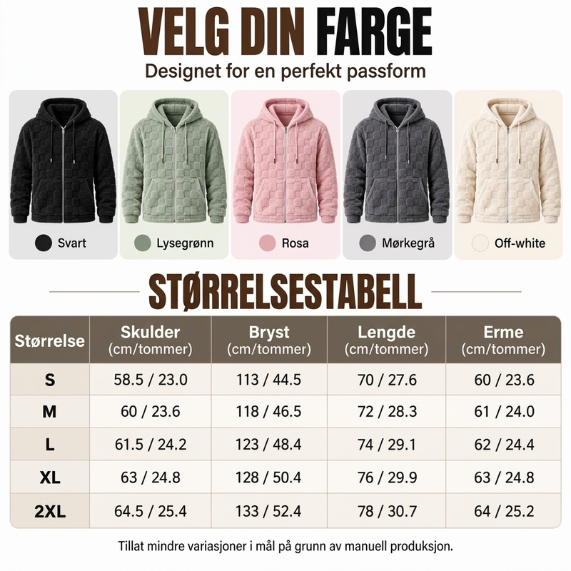 Vinterjakke for menn - Lue og hette