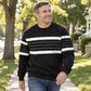 Herre crewneck sweatshirt med striper – Myk og stilren hverdagsfavoritt ✨👕💫