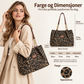 Retro leopardmønstret totebag for kvinner