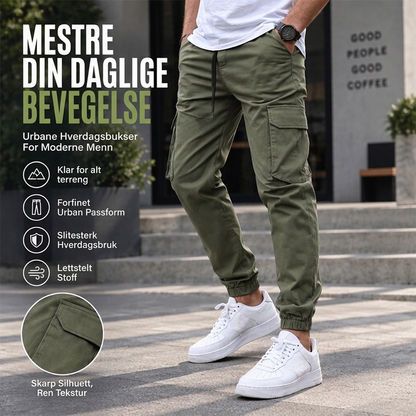 Herre Casual Utendørs Cargo-bukser med Drawstring