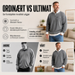 Herre, avslappet vaffle-quarterzip-genser