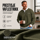 Herre, avslappet vaffle-quarterzip-genser