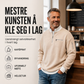 Herre, avslappet vaffle-quarterzip-genser